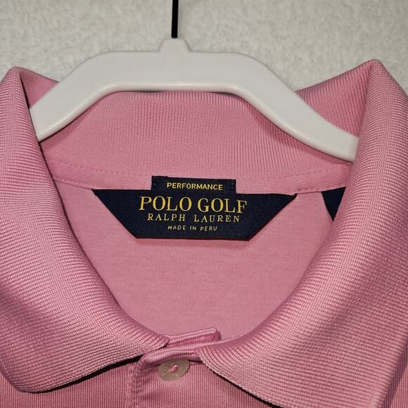 POLO Ralph Lauren Men's L Performance Stretch Shirt Pink Golf Pickleball - Picture 3 of 4